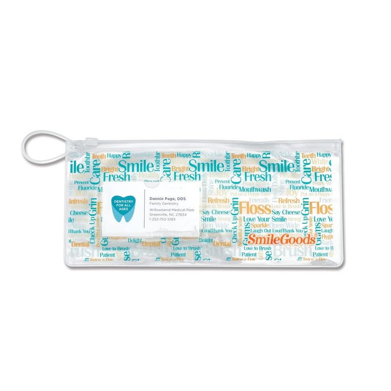 Practicon SmileGoods Zipper Pouch, 4.5" x 10", Tooth Talk, Pack of 72 - Image 2